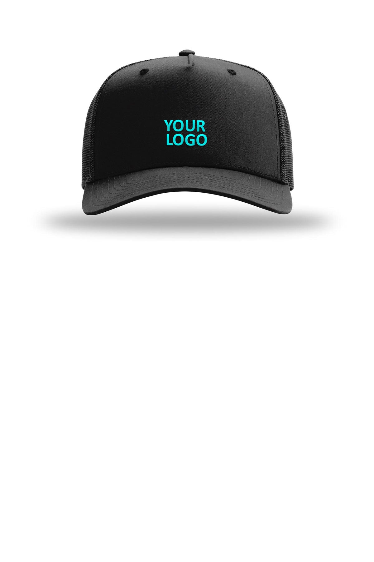 Richardson Five-Panel Champ Custom Trucker, Black