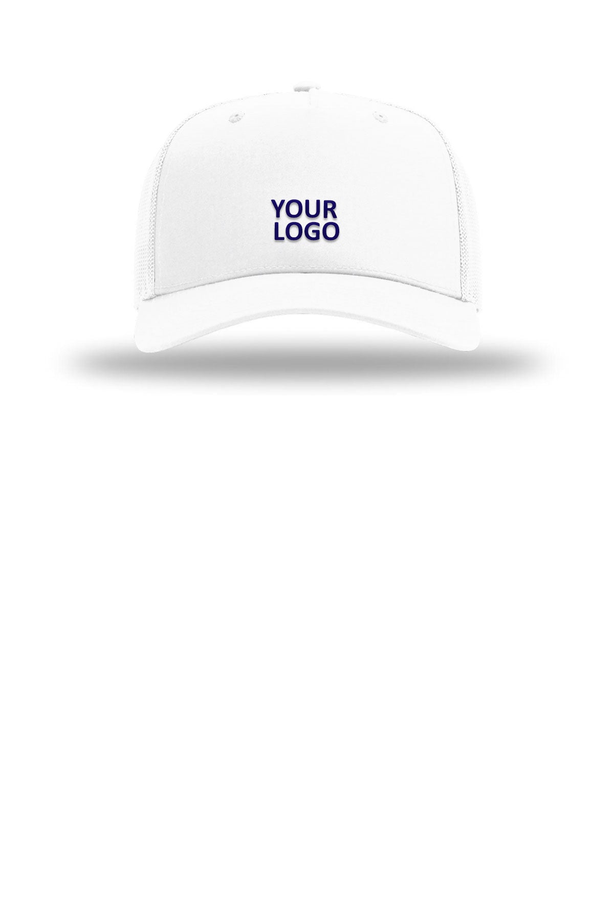 Richardson Five-Panel Champ Custom Trucker, White [ERES]