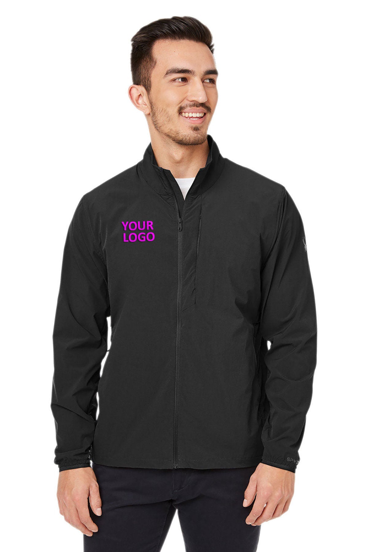Custom Spyder Men's Glydelite Jacket, Black