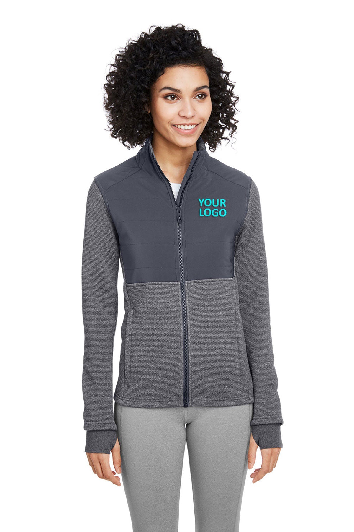 business jackets with logo Spyder BLACK HTHR POL S17299