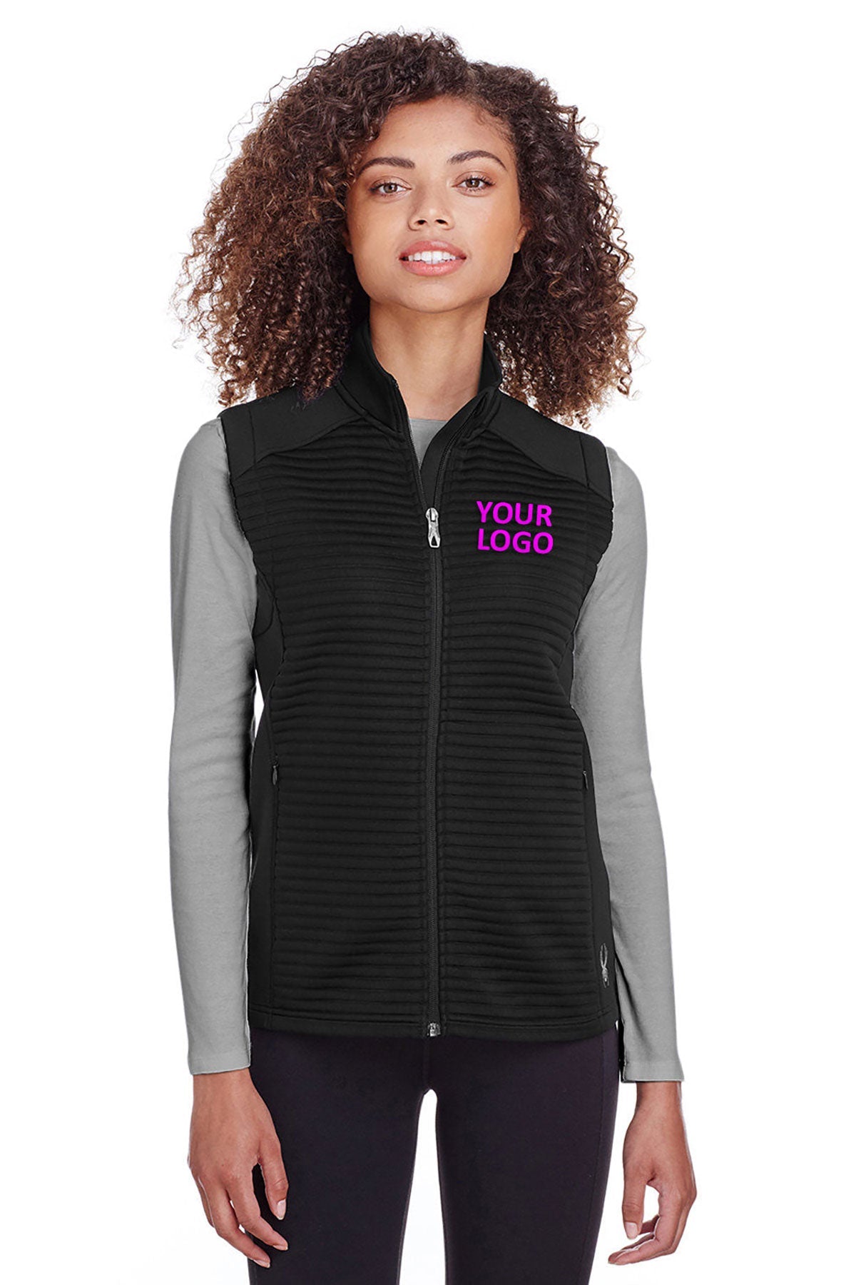 Spyder Black S16523 company embroidered jackets