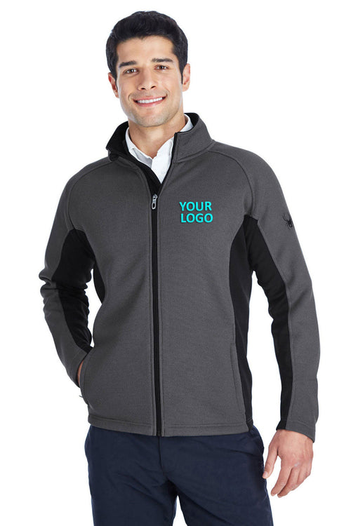 Spyder Ladies Constant Full Zip Sweaters, Fleece Polar/ Blk/ Wht