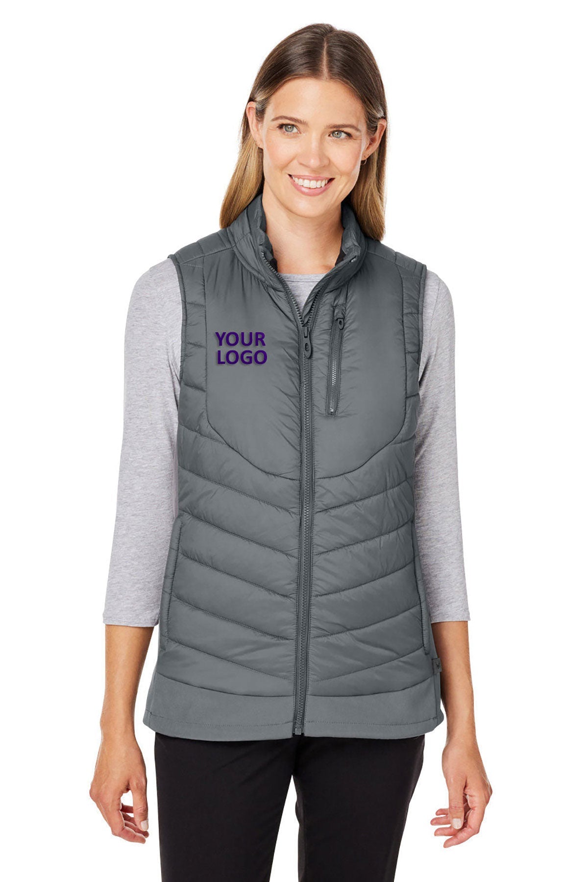 Custom Spyder Ladies' Challenger Vests, Polar