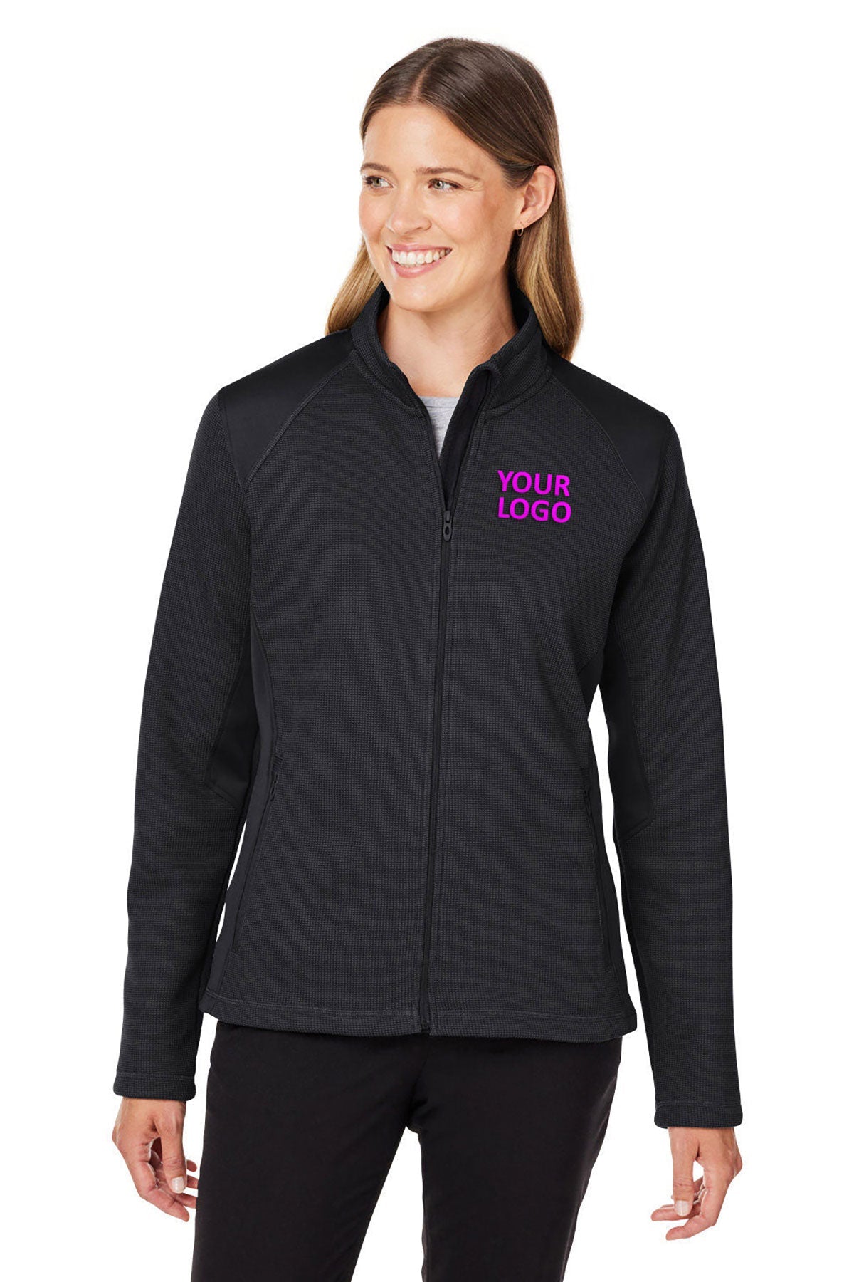 Custom Spyder Ladies' Constant Canyon Sweaters, Black
