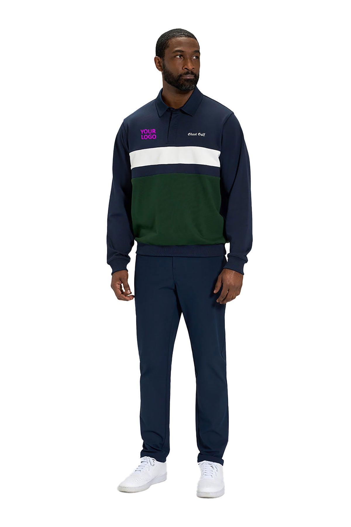 Custom Ghost Golf GG-App-SwtshrtPolo Navy
