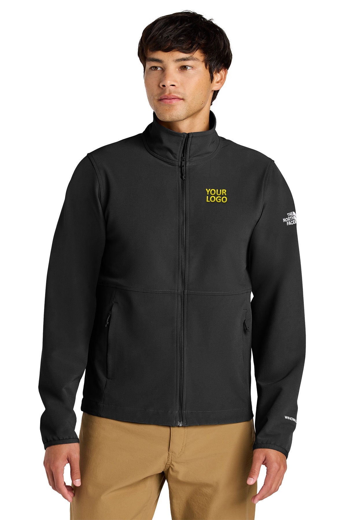 The North Face Edge Stretch Soft Shell Custom Jackets, TNF Black