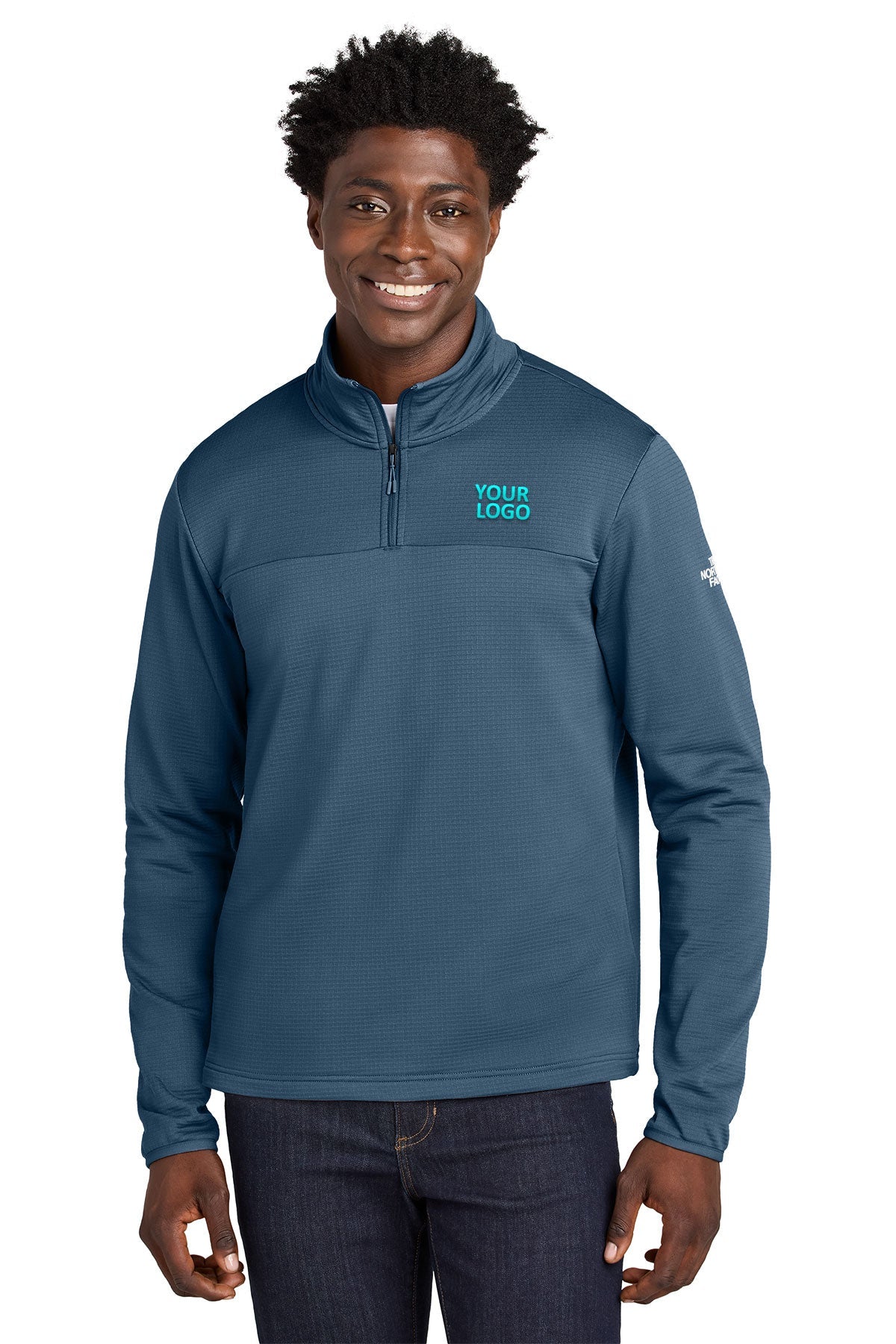 The North Face Shady Blue NF0A8ENJ custom dri fit sweatshirts