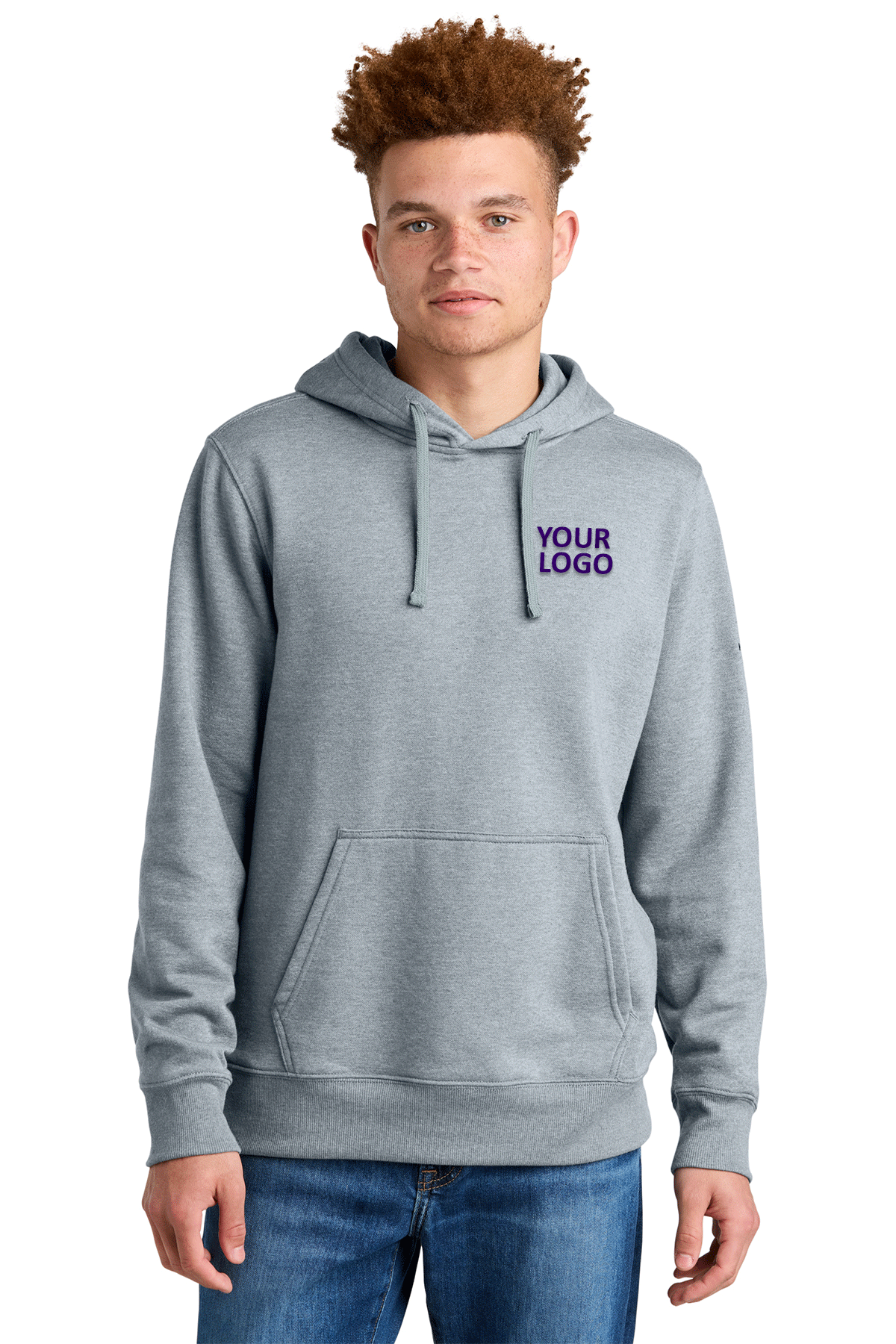 The North Face Light Grey Heather NF0A8AU0 custom logo sweatshirts