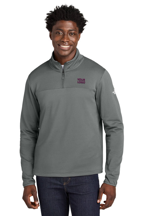 The North Face Aim Full-Zip Fleece Custom Jackets, Smoked Pearl Grey