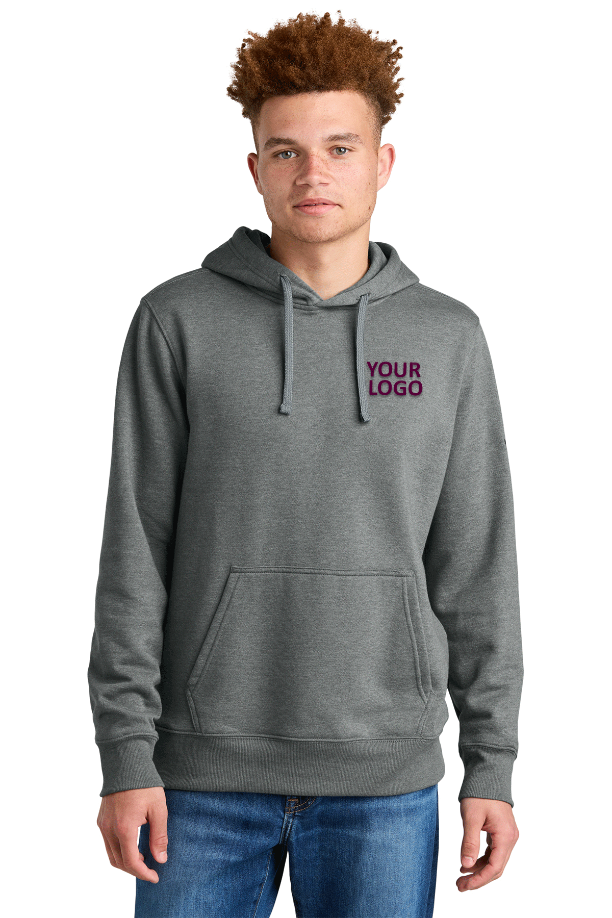 The North Face Medium Grey Heather NF0A8AU0 custom logo sweatshirts embroidered