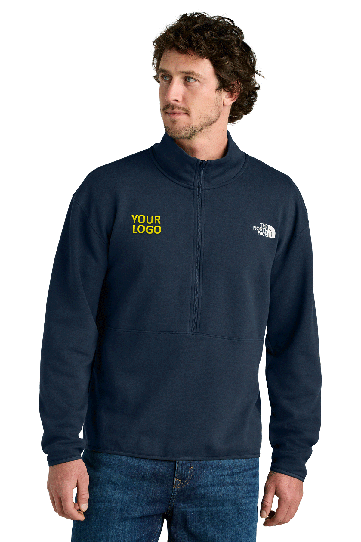 The North Face Double-Knit 1/2-Zip Custom Fleece, Summit Navy