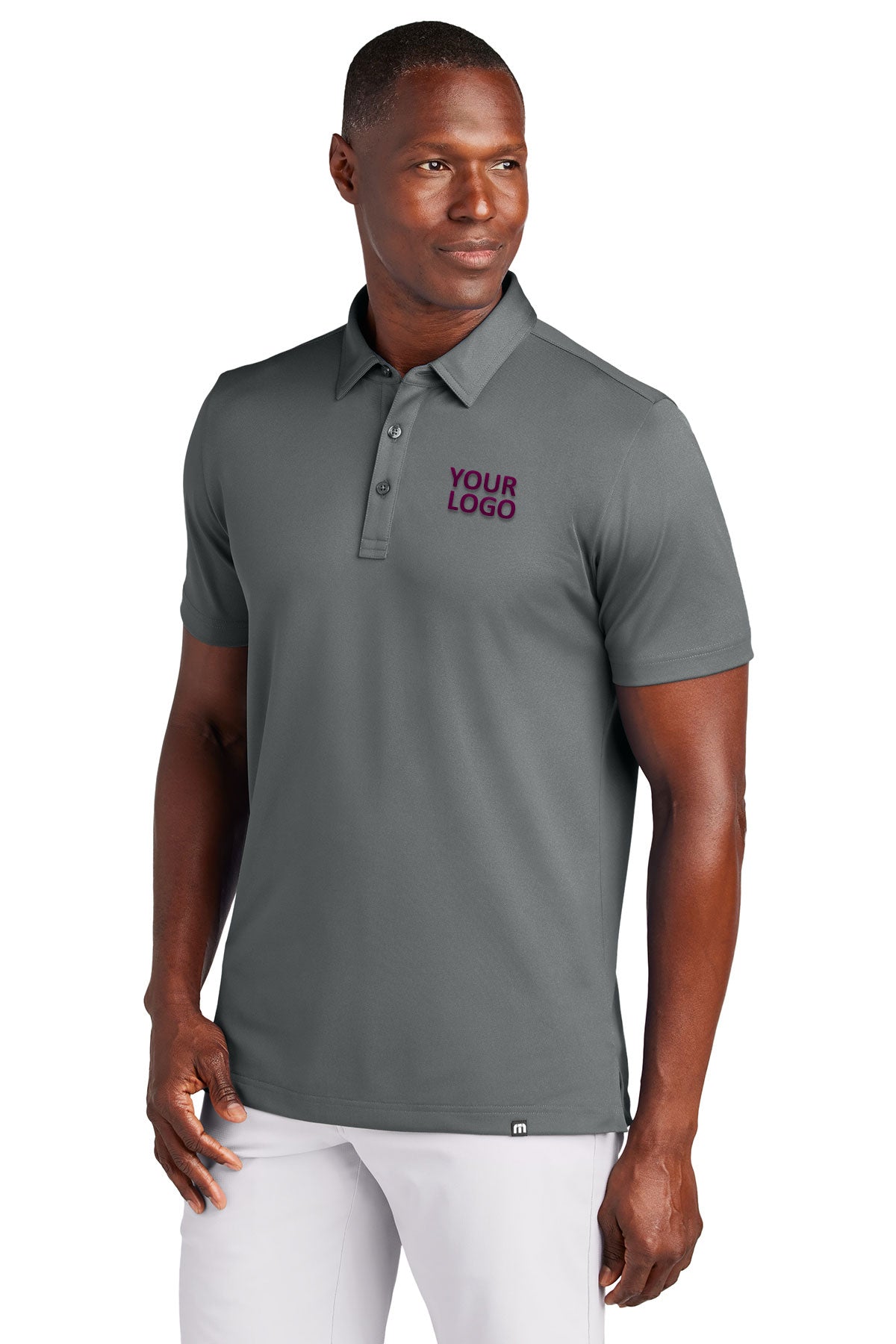 TravisMathew Stormy Grey TM1MAA370 polo shirts with logos