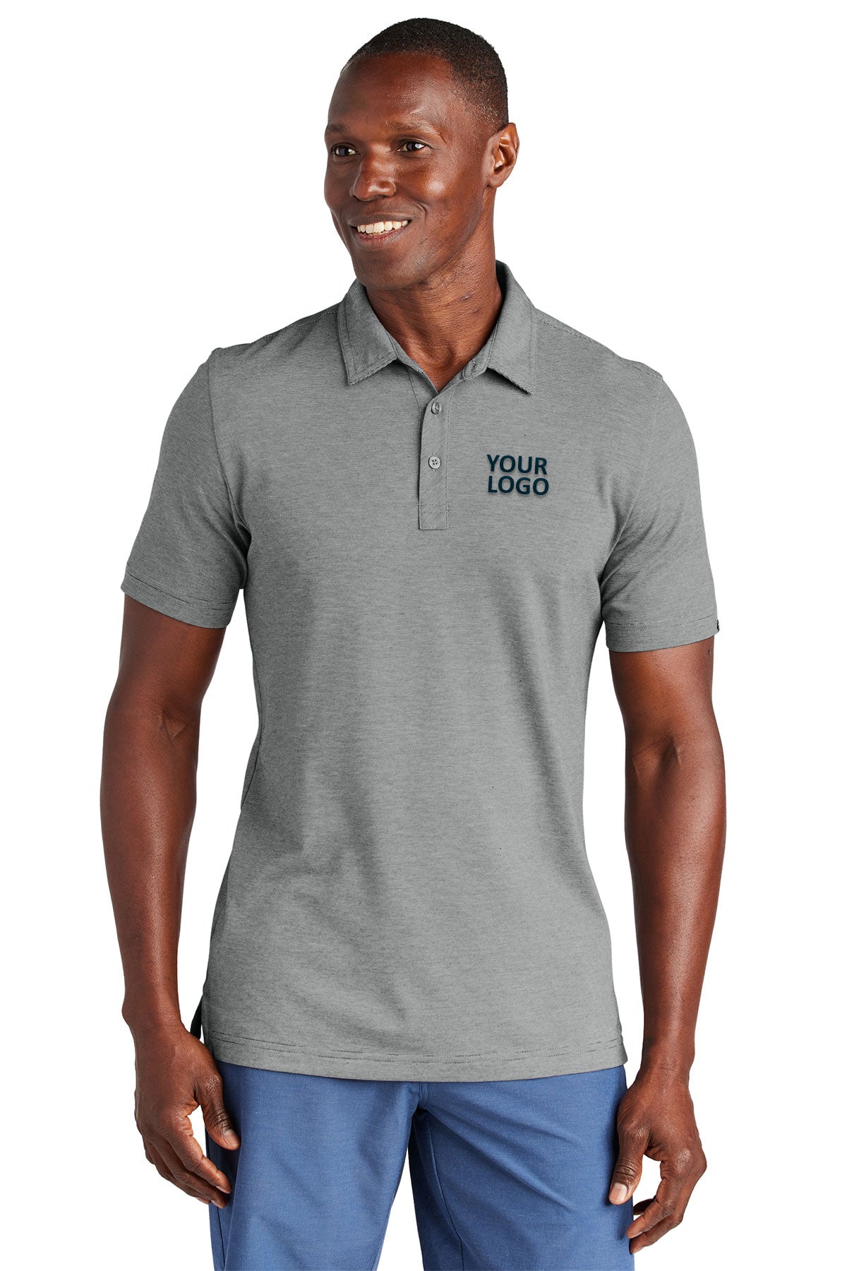 TravisMathew Sunnyvale Customized Polos, Dark Grey Heather