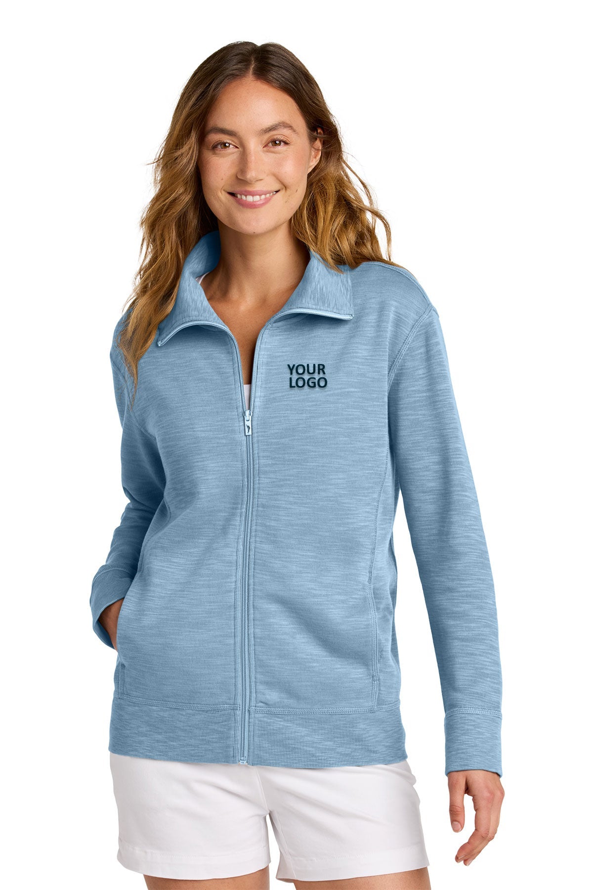 Tommy Bahama Light Sky Blue SW221983TB custom logo sweatshirts embroidered