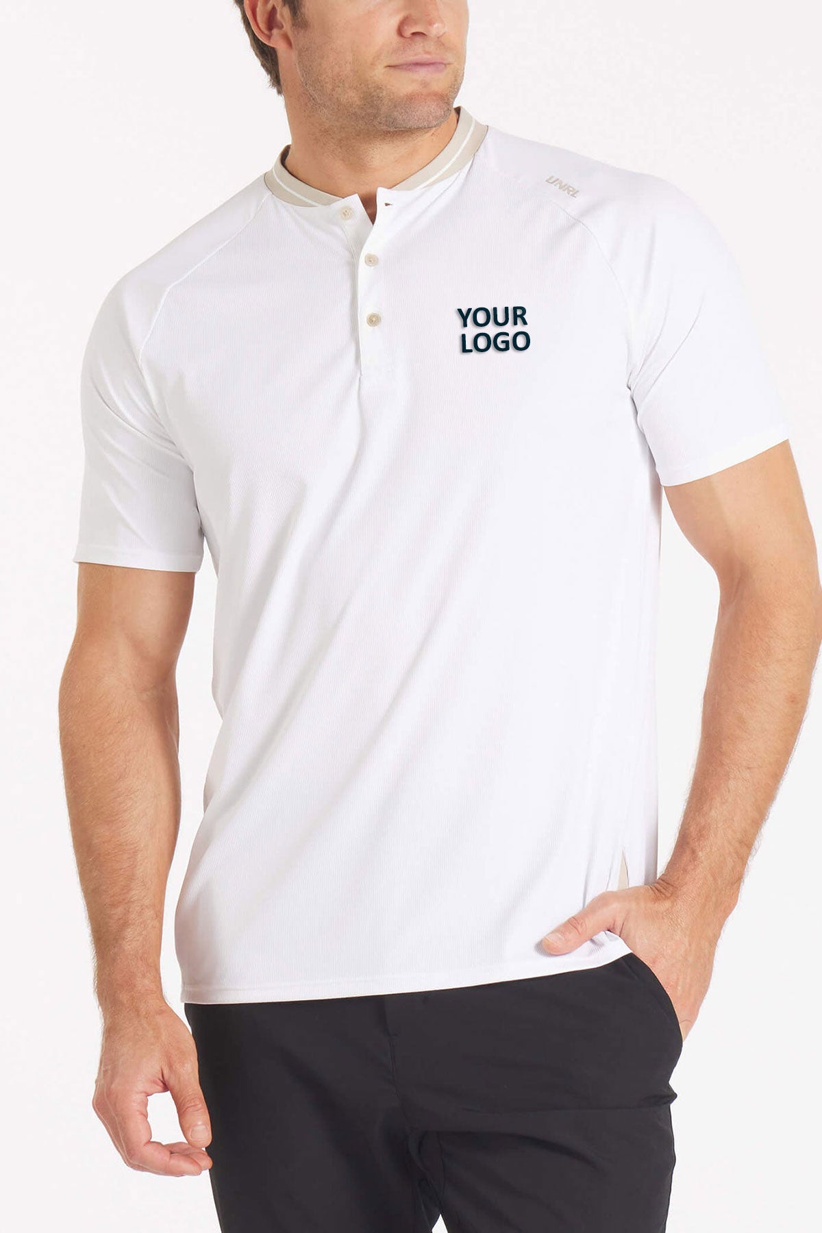UNRL Condor Custom Polos, White Sand