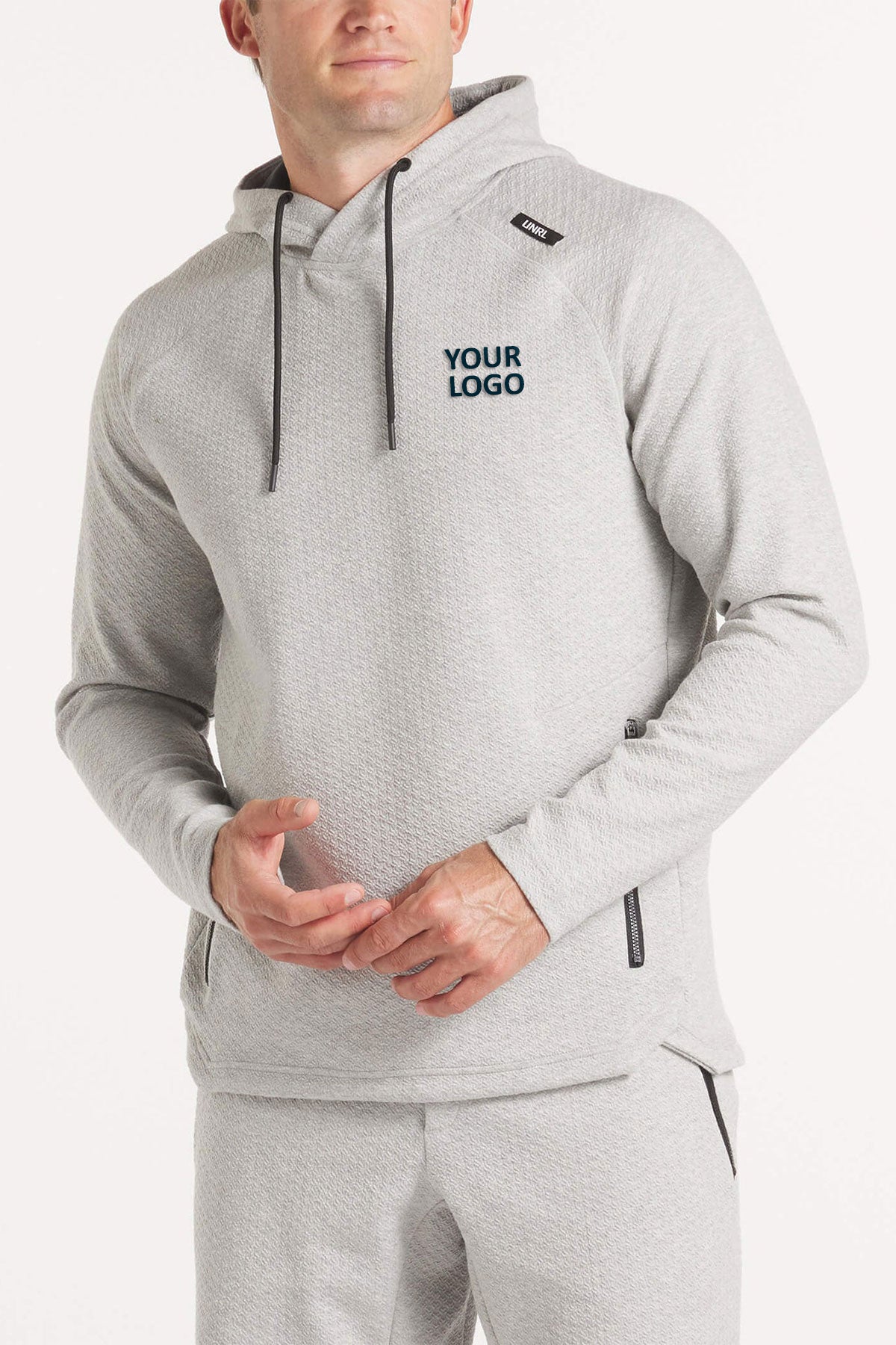 UNRL Elevation Custom Hoodies, Heather Grey
