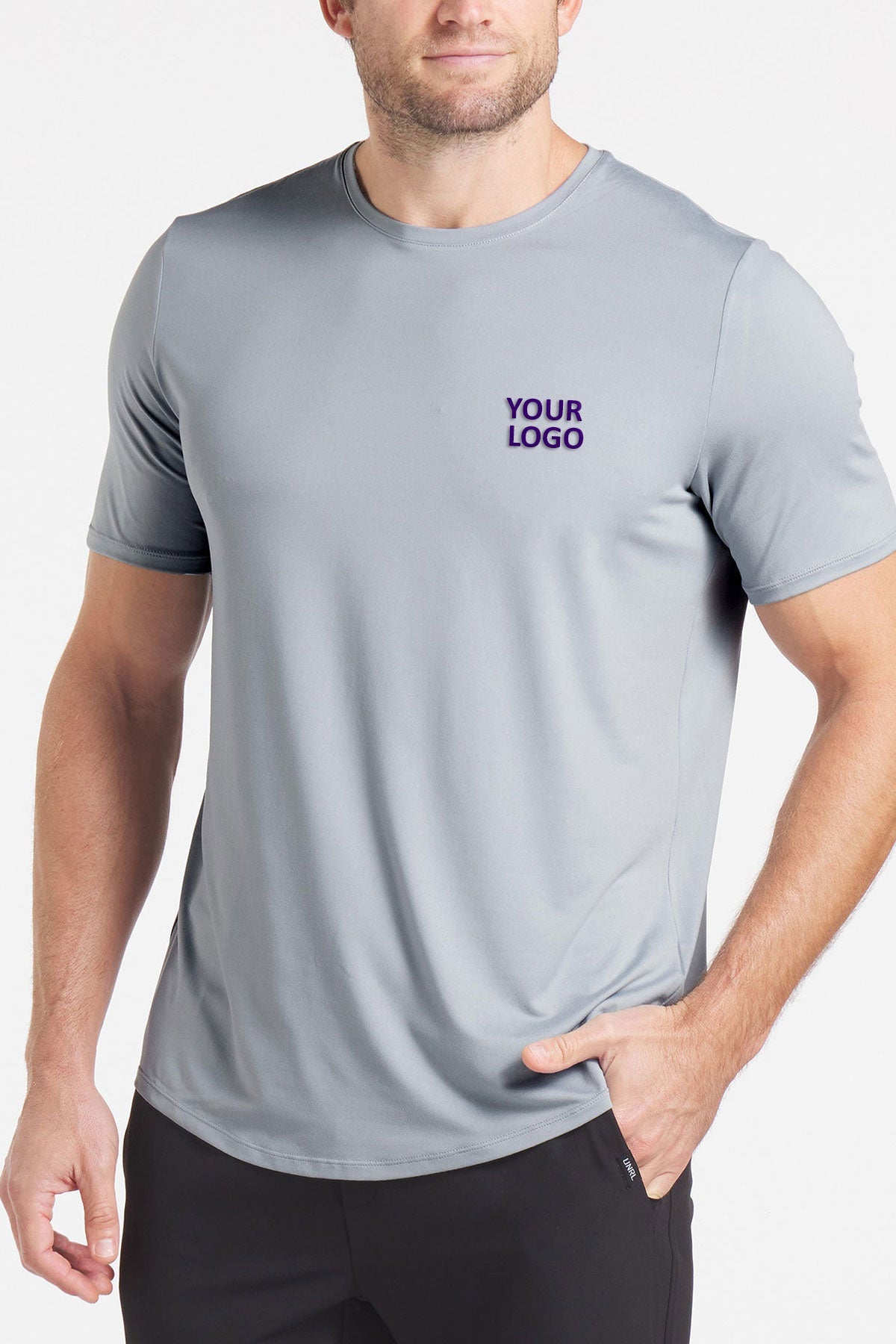 UNRL Ultra Tee Custom Short Sleeves, Cadet Grey