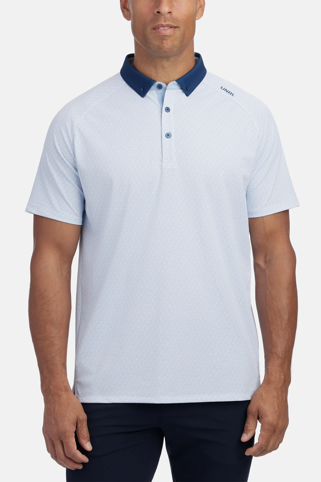 UNRL Vector Custom Polos, Sky Blue