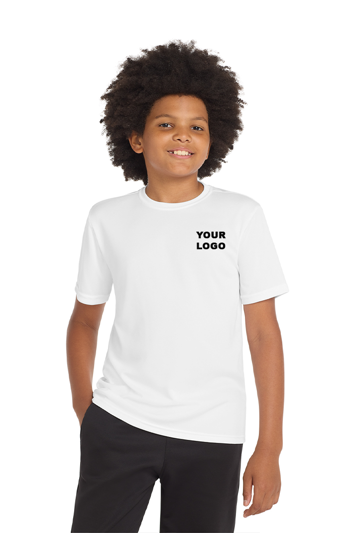 Sport-Tek Youth PosiCharge Branded Competitor Tee's, White