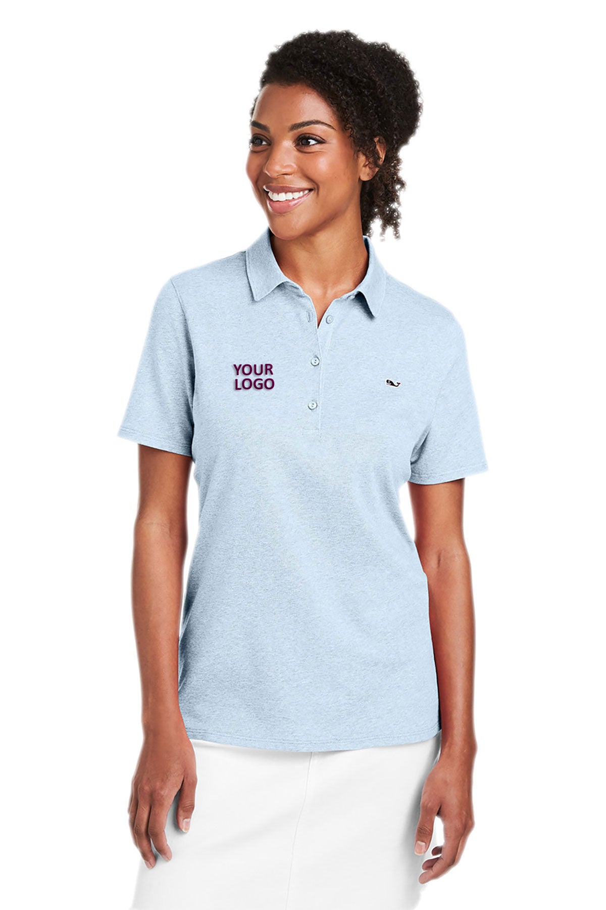 Vineyard Vines Custom Ladies Piqué Short-Sleeve Polos, Jake Blue