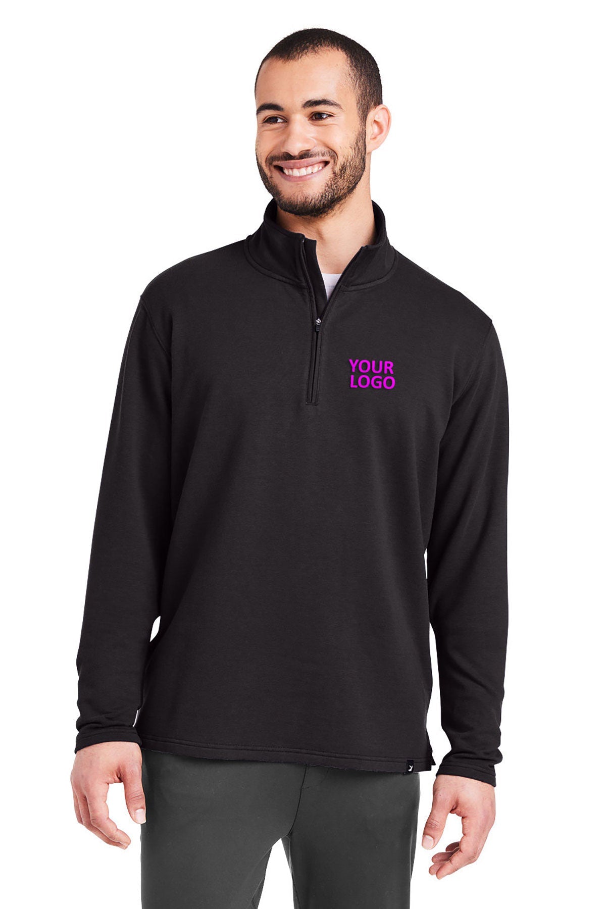 Glyder Mens Vertex Custom Quarter-Zips, Black
