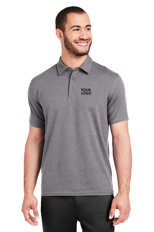 Glyder Ladies Marbled Fairway Custom Polos, Ash Grey