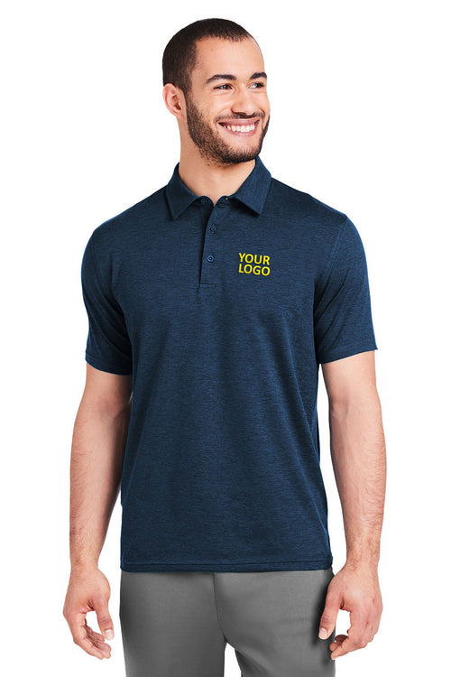Glyder Ladies Marbled Fairway Custom Polos, Navy