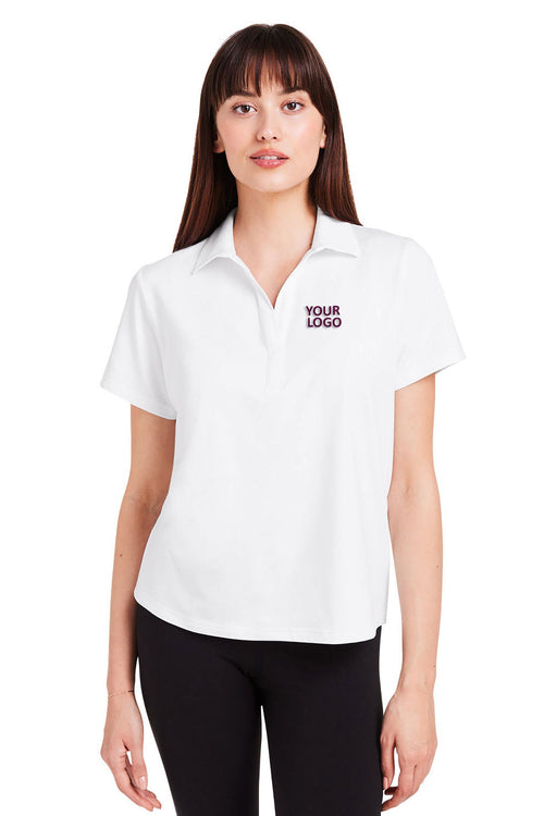 Glyder Mens Marbled Fairway Custom Polos, White