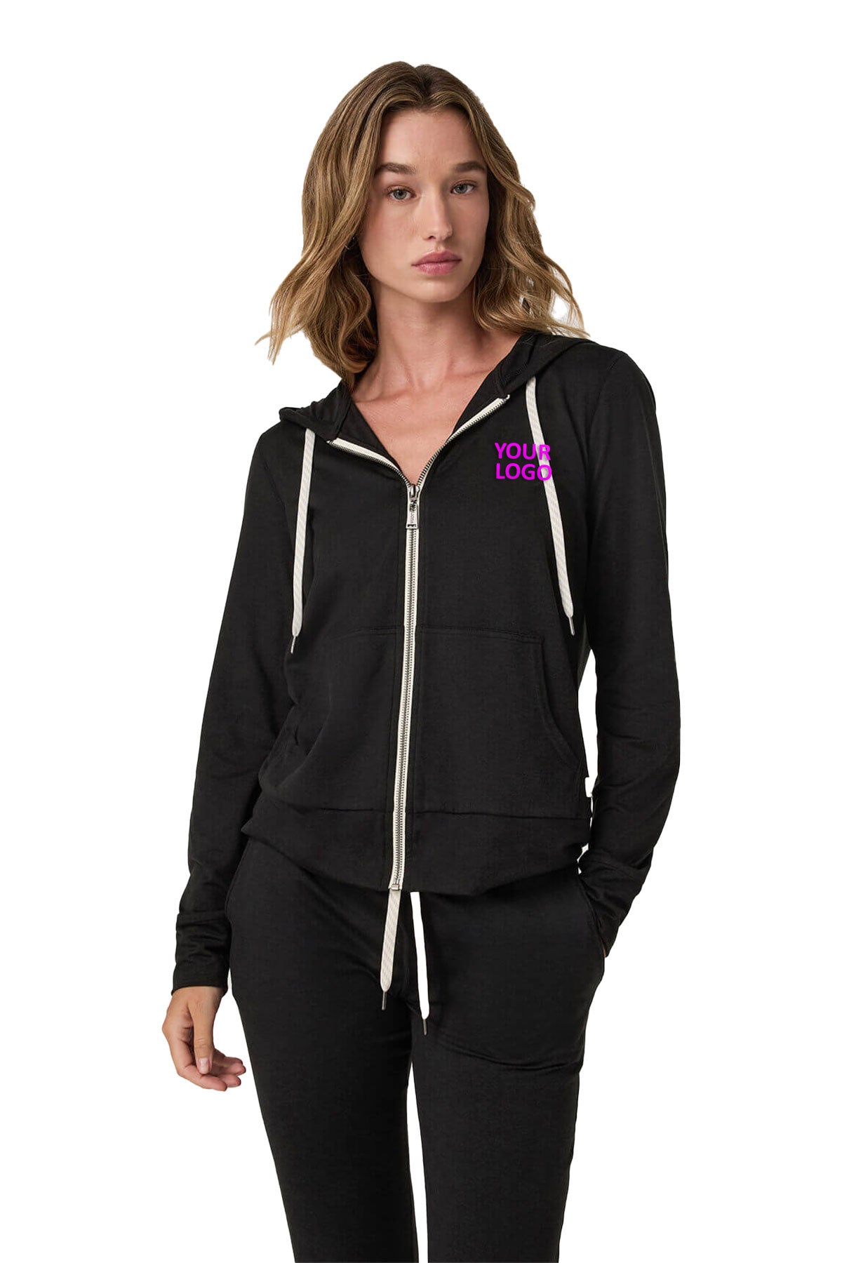 Vuori Women's 2.0 Halo Performance Custom Hoodies, Black Heather [webite 5]