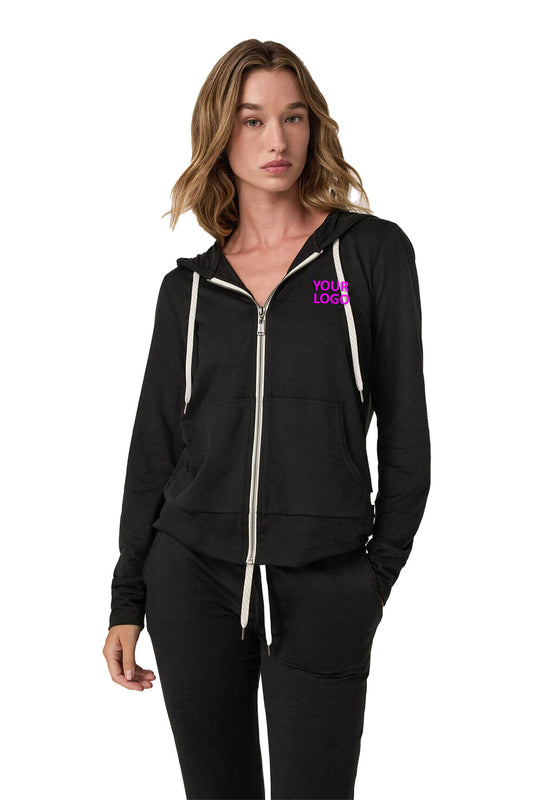 Vuori Women's 2.0 Halo Performance Custom Hoodies, Black Heather [Quickpuff Vending]