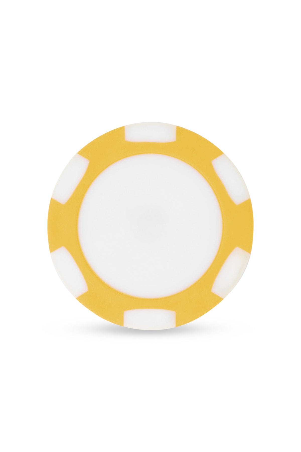 Ahead Poker Chip with Custom Ball Marker, Yellow/White