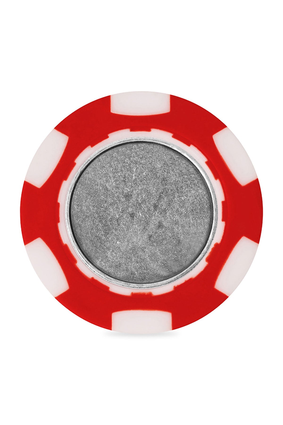Ahead Poker Chip with Custom Ball Marker, Red/White