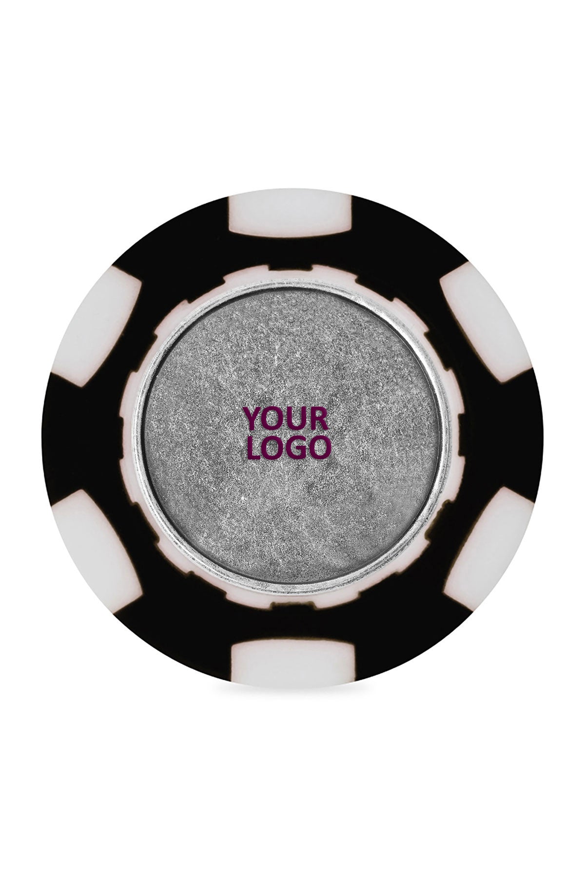 Ahead Poker Chip with Custom Ball Marker, Black/White