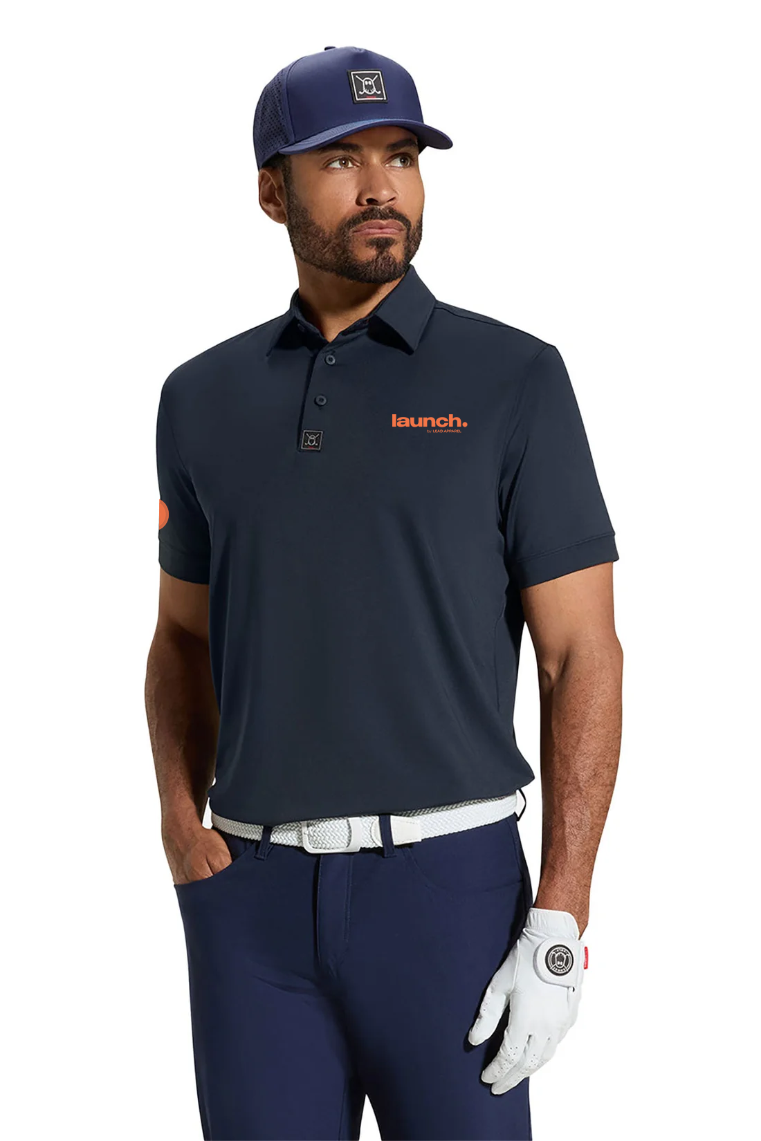 Ghost Golf Performance Polo, Navy [Launch]