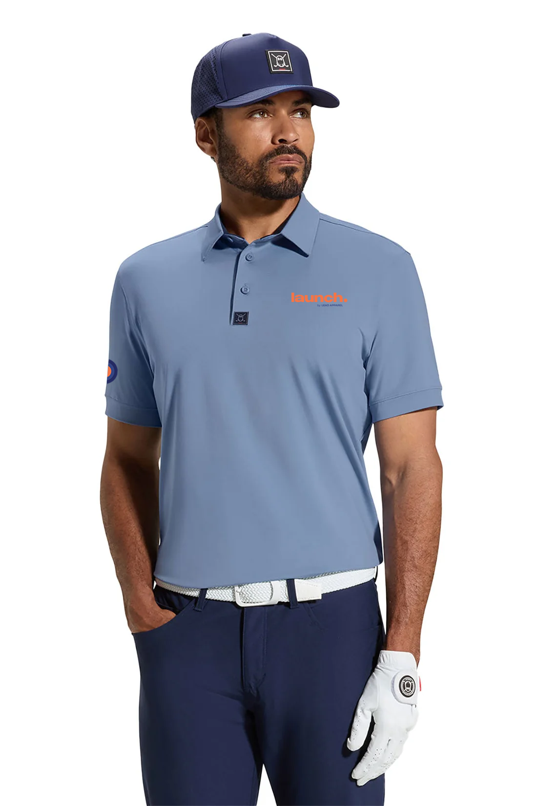 Ghost Golf Performance Polo, Slate [Launch]