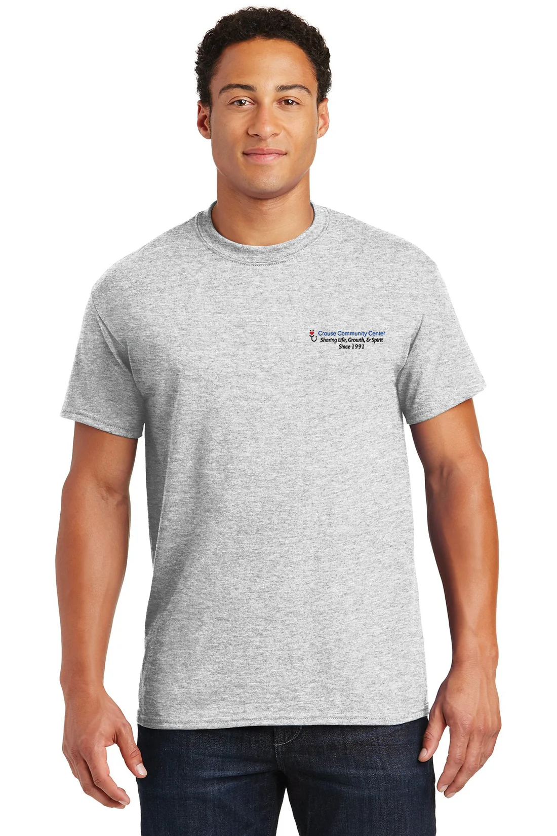 Gildan Dryblend Cotton Poly T Shirt, Ash [Crouse Community Center, Inc.]