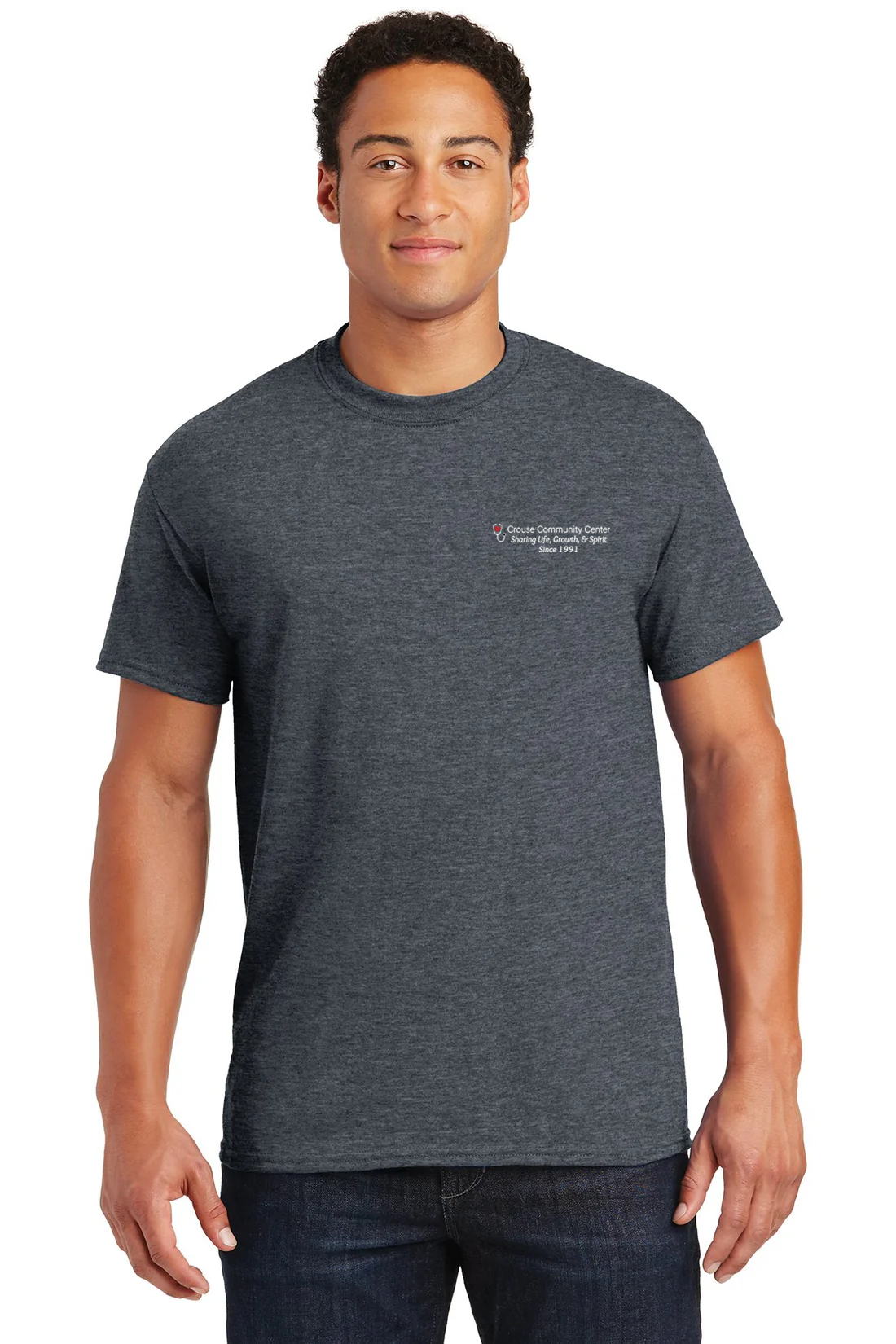 Gildan Dryblend Cotton Poly T Shirt, Dark Heather [Crouse Community Center, Inc.]