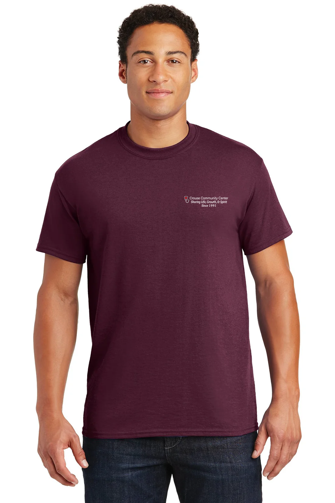 Gildan Dryblend Cotton Poly T Shirt, Maroon [Crouse Community Center, Inc.]
