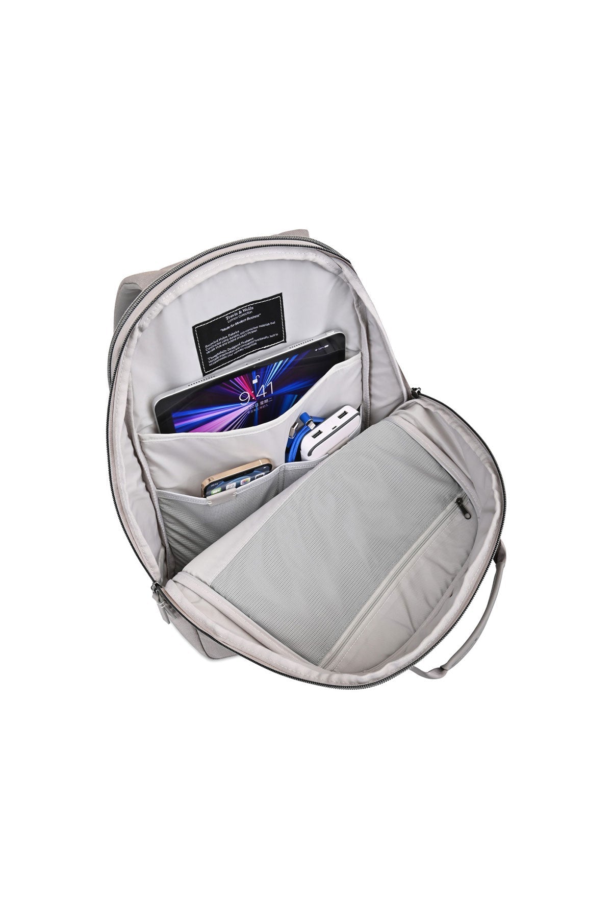 Travis & Wells Lennox Laptop Custom Backpack, Taupe [Tetralogicx]