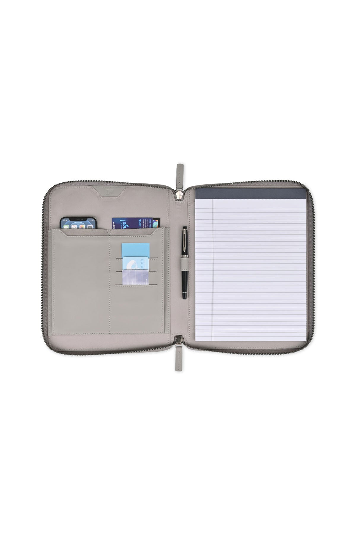 Travis & Wells Envoy Executive Zipper Close Custom Padfolio, Taupe