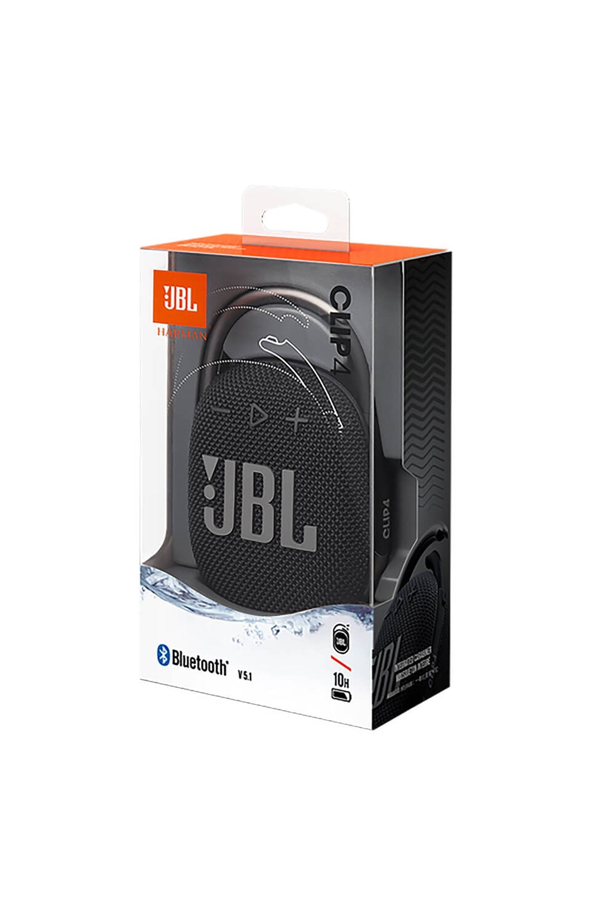 JBL Clip 4 Ultra-portable Waterproof Custom Speaker, Black