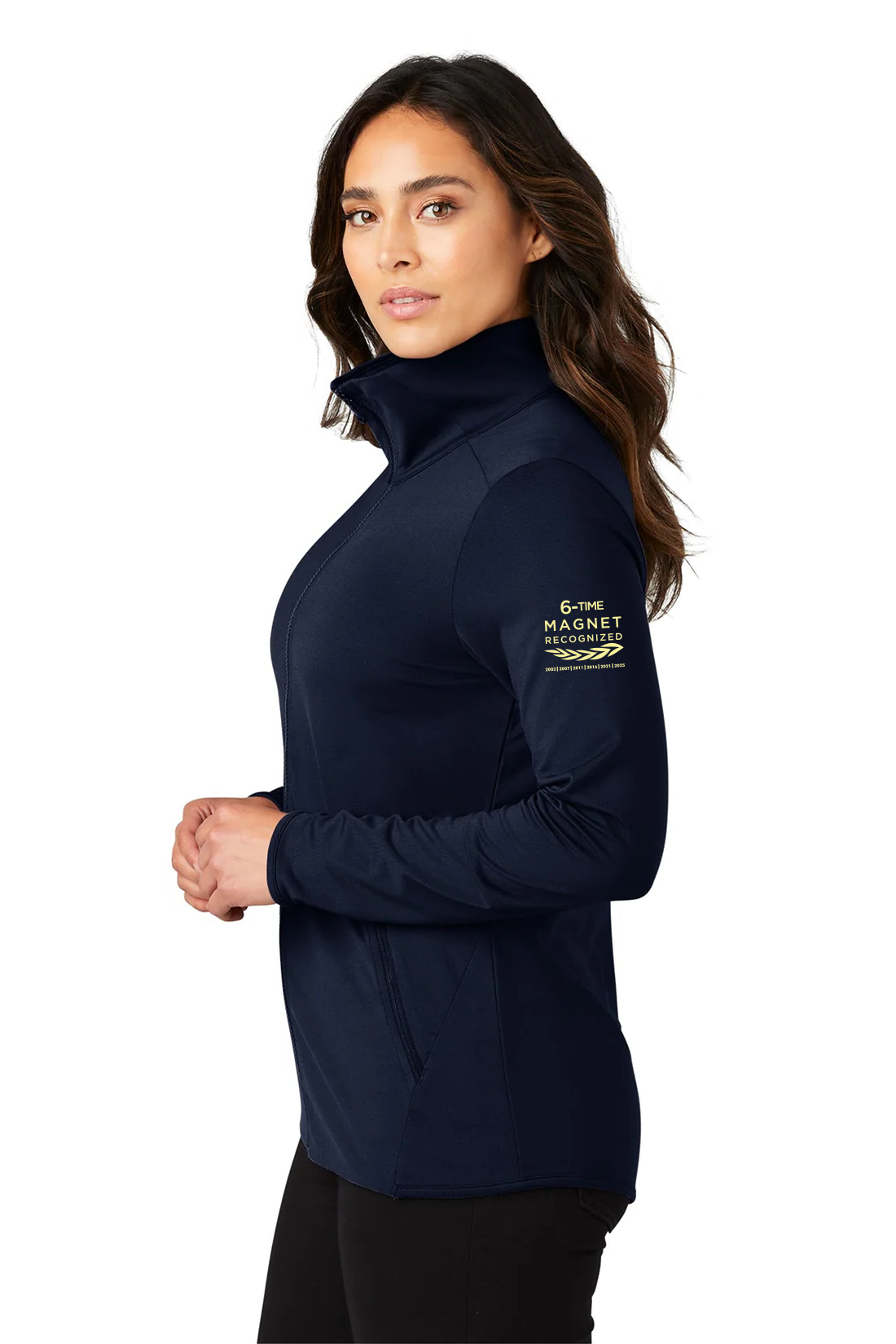 Port Authority Womens Accord Stretch Fleece Custom Full-Zips, Navy [HSS]