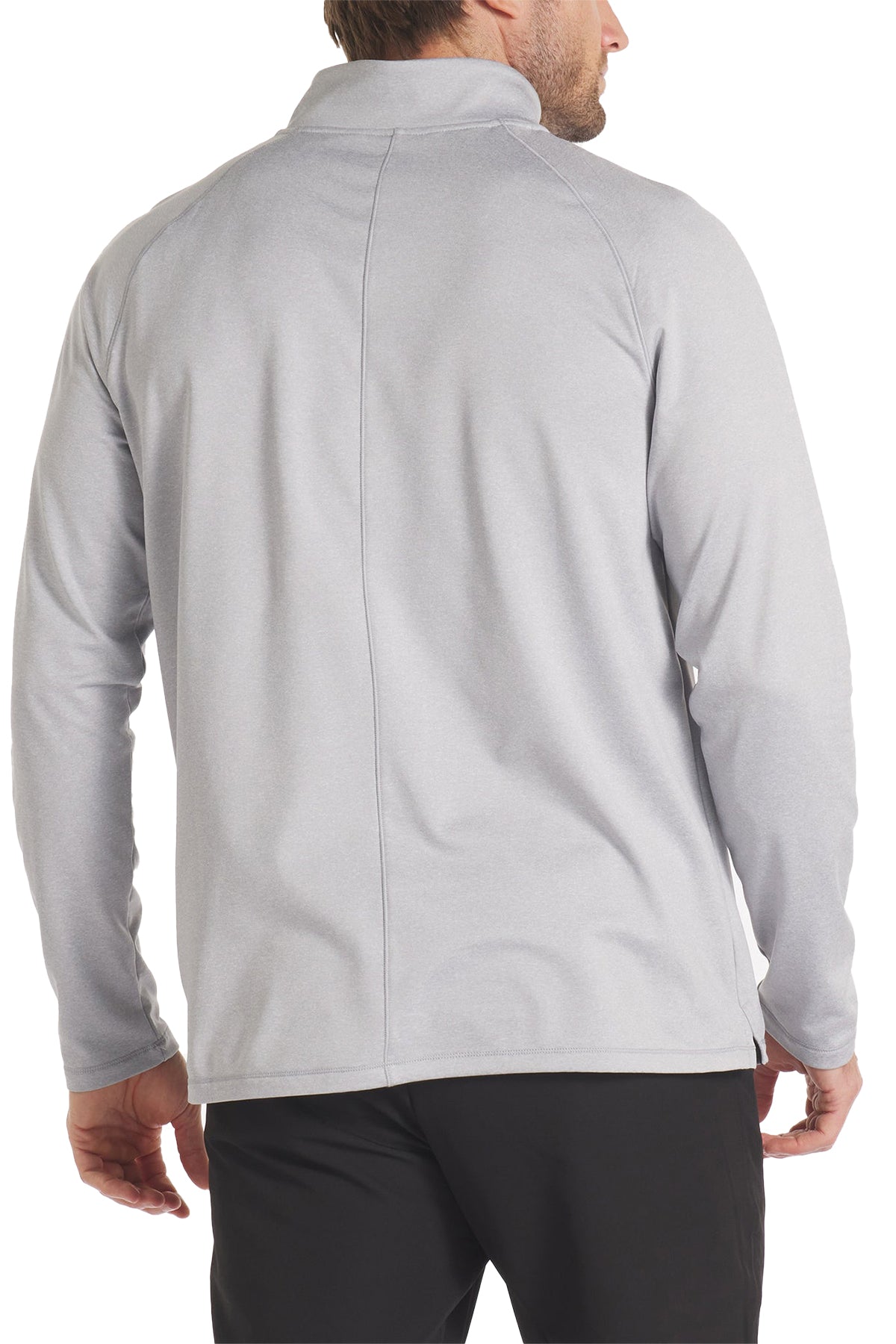 UNRL Interlock Custom Quarter Zips, Heather Gray