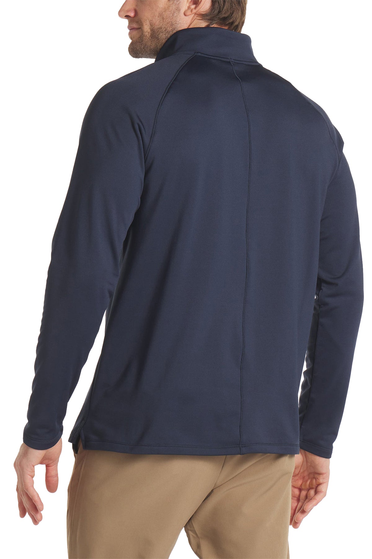 UNRL Interlock Custom Quarter Zips, Navy
