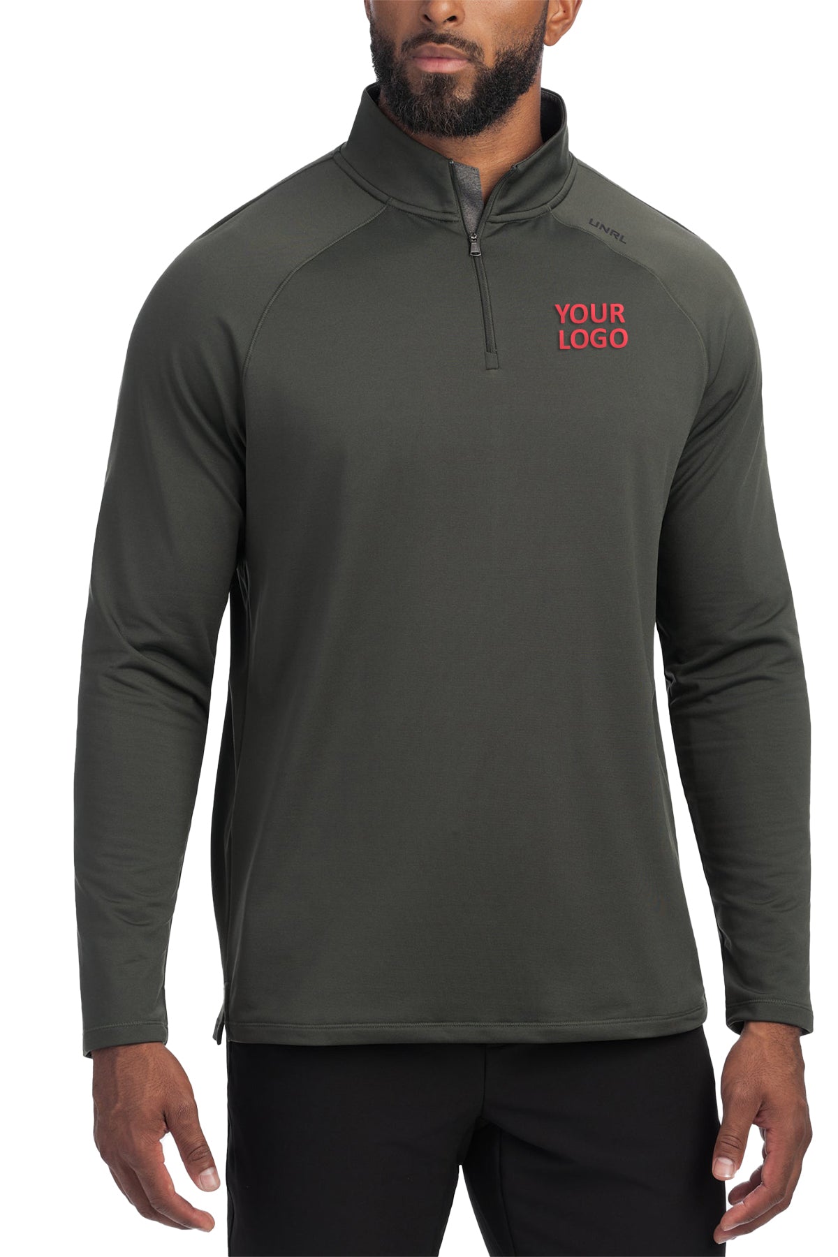 UNRL Interlock Custom Quarter Zips, Pine