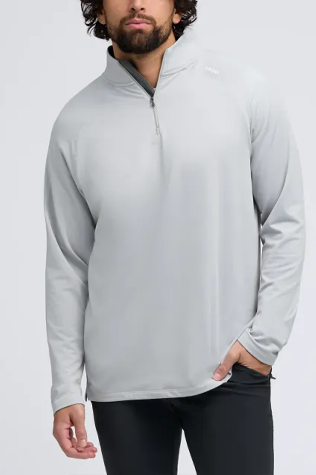 UNRL Interlock Custom Quarter Zips, Core Gray