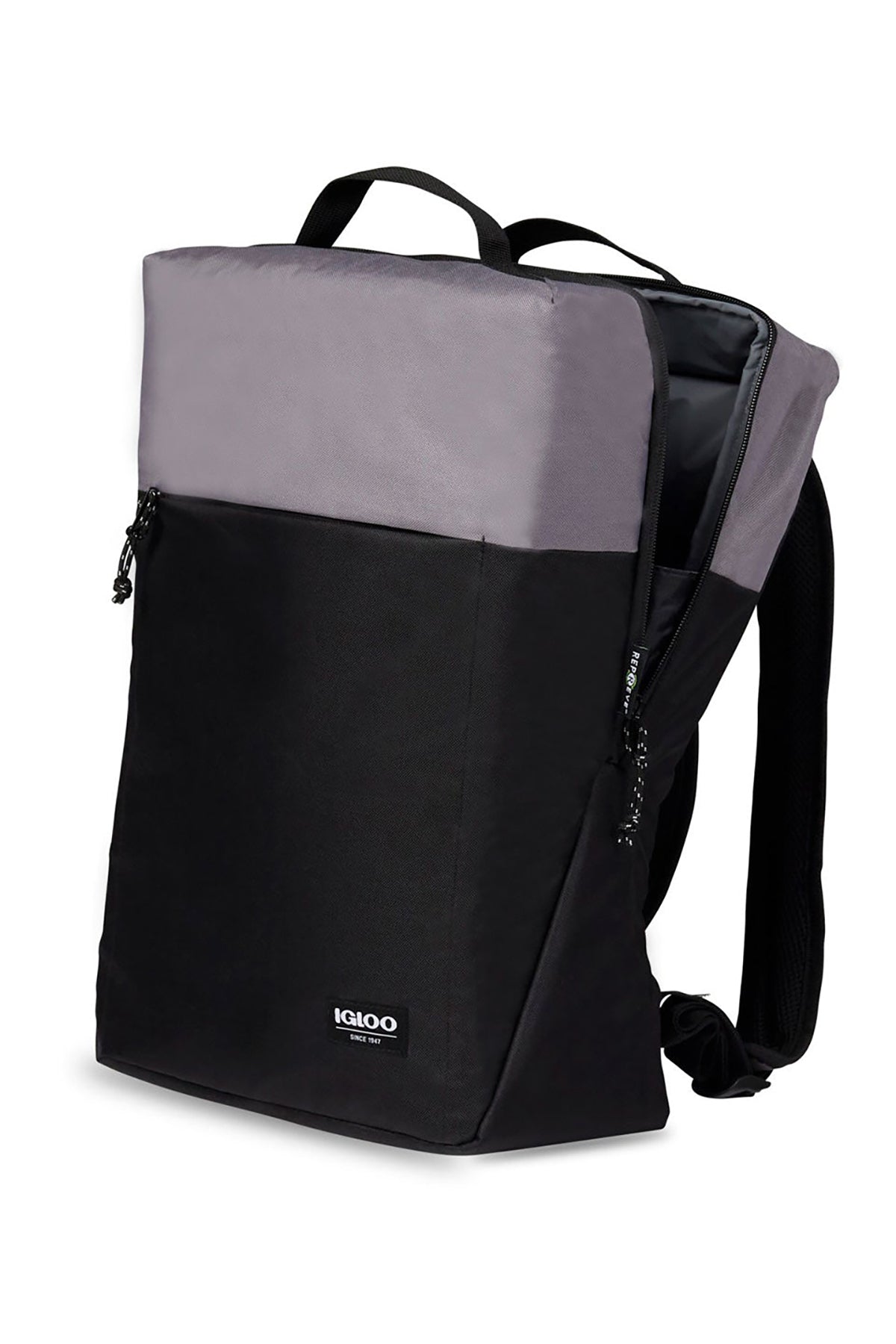 Igloo Fundamentals Lotus Custom Backpack Cooler, Black-Dark Grey