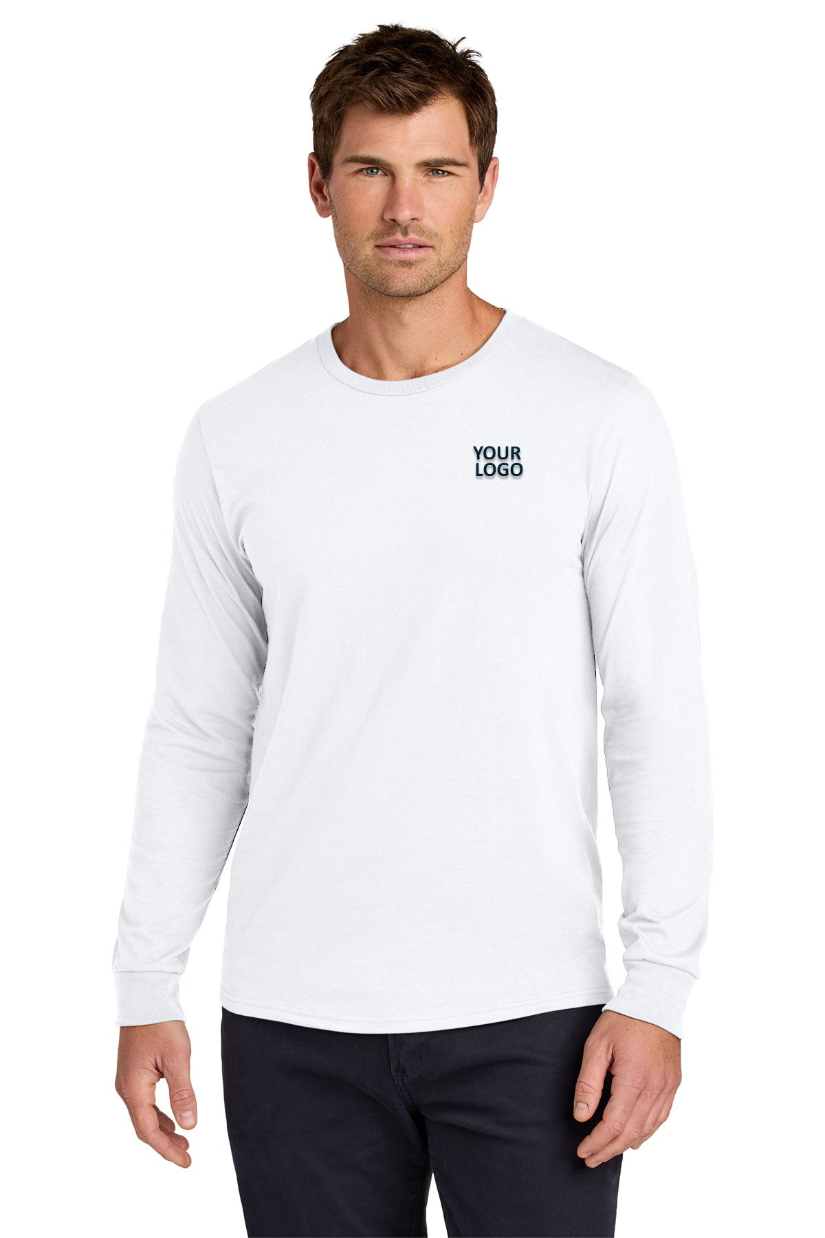 Jerzees Classics Unisex Cotton Long Sleeve Custom T-Shirts, White
