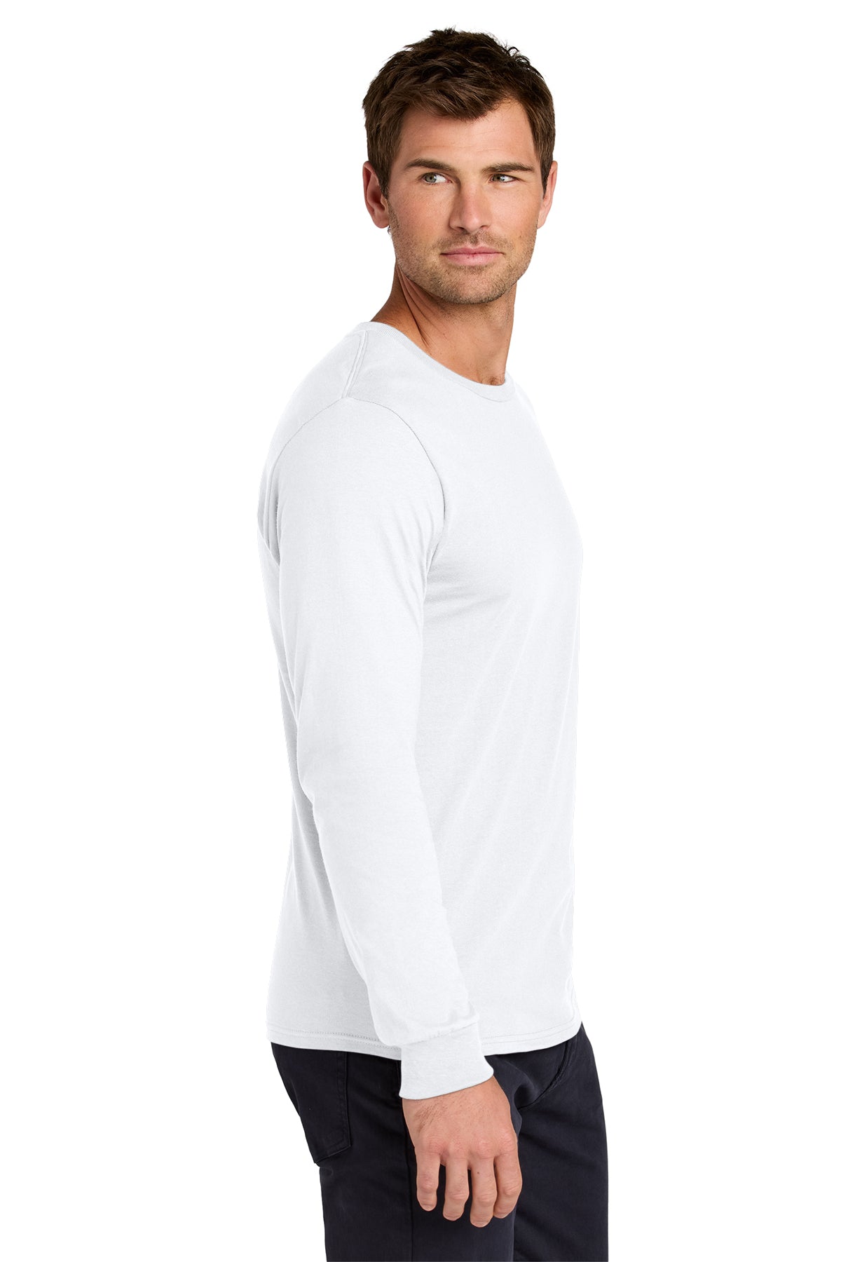 Jerzees Classics Unisex Cotton Long Sleeve Custom T-Shirts, White