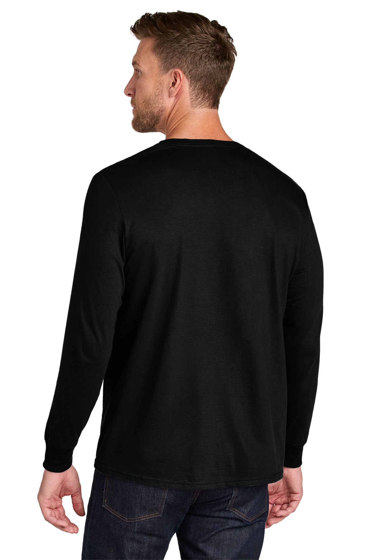 Jerzees Ultimate Unisex Ring Spun Long Sleeve Custom T-Shirts, Black